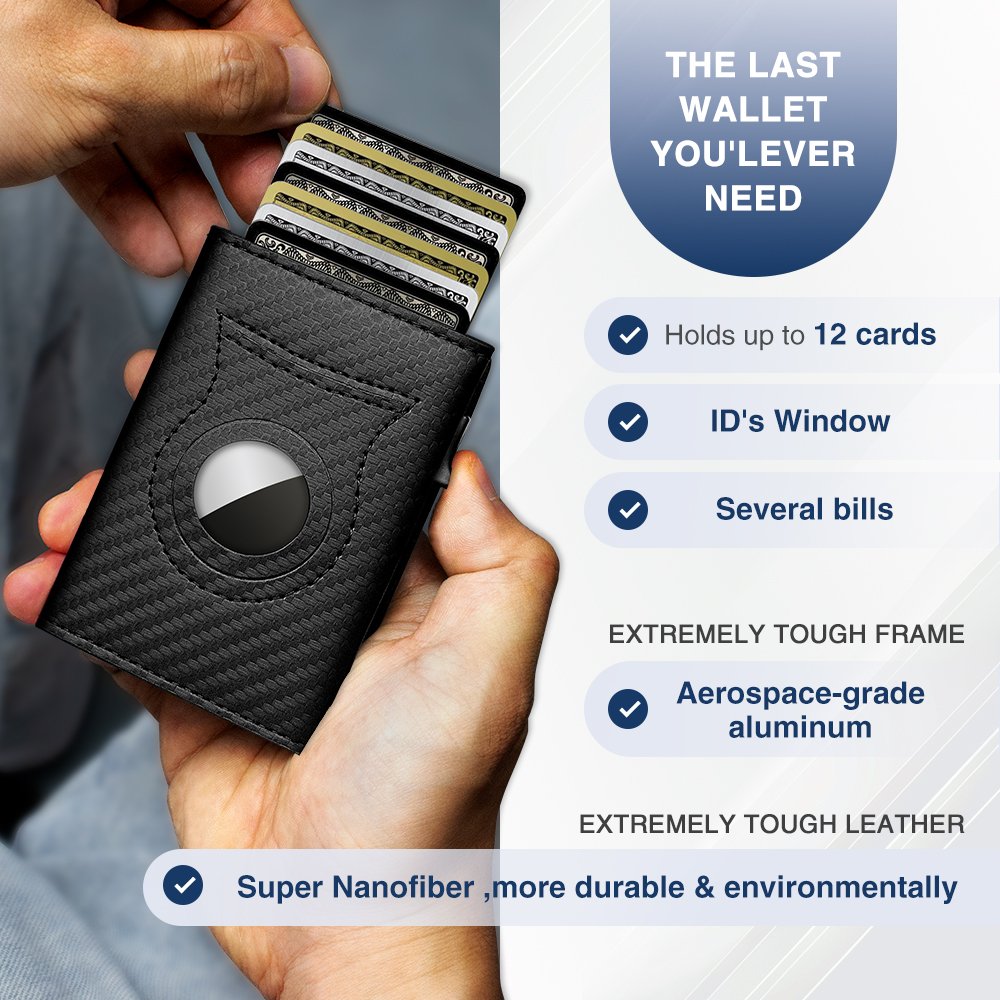 KUNGFU WALLET - For Airtag Pop Up Wallet for Men RFID - Image 3